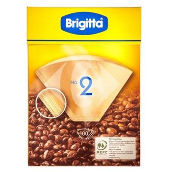 Фильтры для кофеварок BRIGITTA №2 бумажные коричневые 100 штук