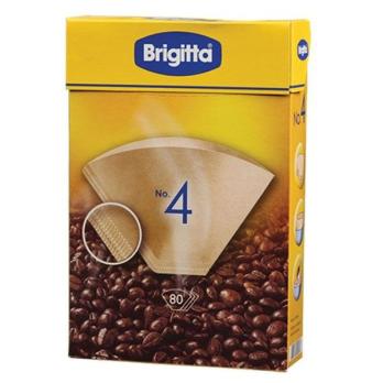 Фильтры для кофеварок BRIGITTA №4 бумажные коричневые 80 штук 