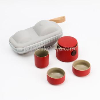 Набор для чайной церемонии Походный красный 4 предмета
