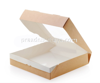 Коробка ECO TABOX-1500 20*20*4 см с окном