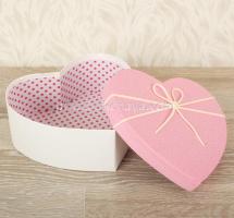 Коробка Сердце Розовая малая 19*17*5 см
