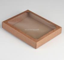 Коробка с прозрачным окном Крафт 26*21*4 см