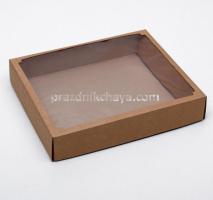 Коробка с прозрачным окном Крафт 32*37*7 см