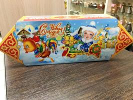 Коробка для подарков Конфета Петушок и Снегурочка картон