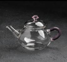 Чайник стеклянный Валенсия с розой 250 мл