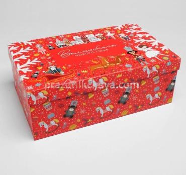 Коробка новогодняя подарочная Щелкунчик 32,5*20*12,5 см