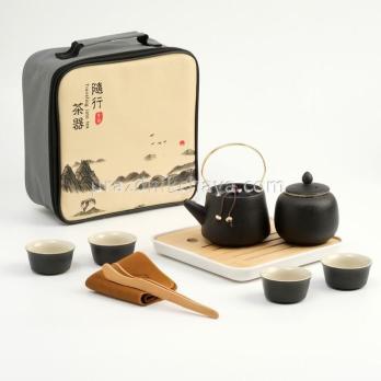 Набор для чайной церемонии Чайная история 9 предметов коричневый