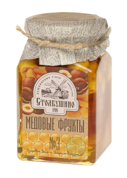 Сухофрукты и орехи в меду №3 Курага-Фундук 320 грамм