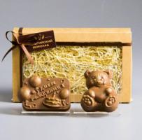 Шоколадный набор Днем Рождения-1 и Мишка сердцем 160 грамм