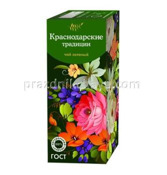 Чай Краснодарские традиции зелёный 25 пакетов