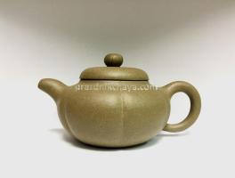 Чайник глиняный Тыква оливковая 250 мл ручной работы